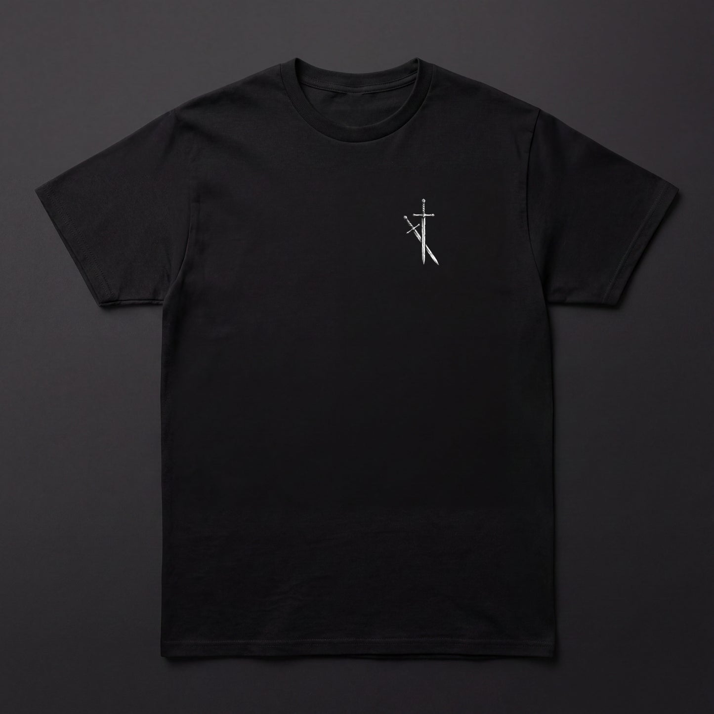 SWORDS OF FAITH T-SHIRT REGULAR FIT IN BLACK